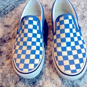 Vans Slip-On Blue & White Women’s/Men (Universal), Women’s Size 7/Men’s Size 5.5
